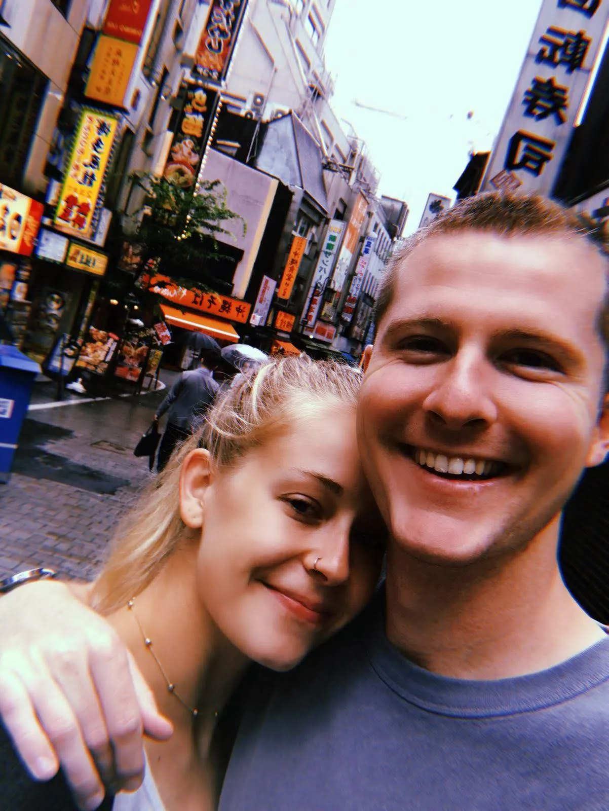 Selfie of Paul and Makeda in Osaka, Japan