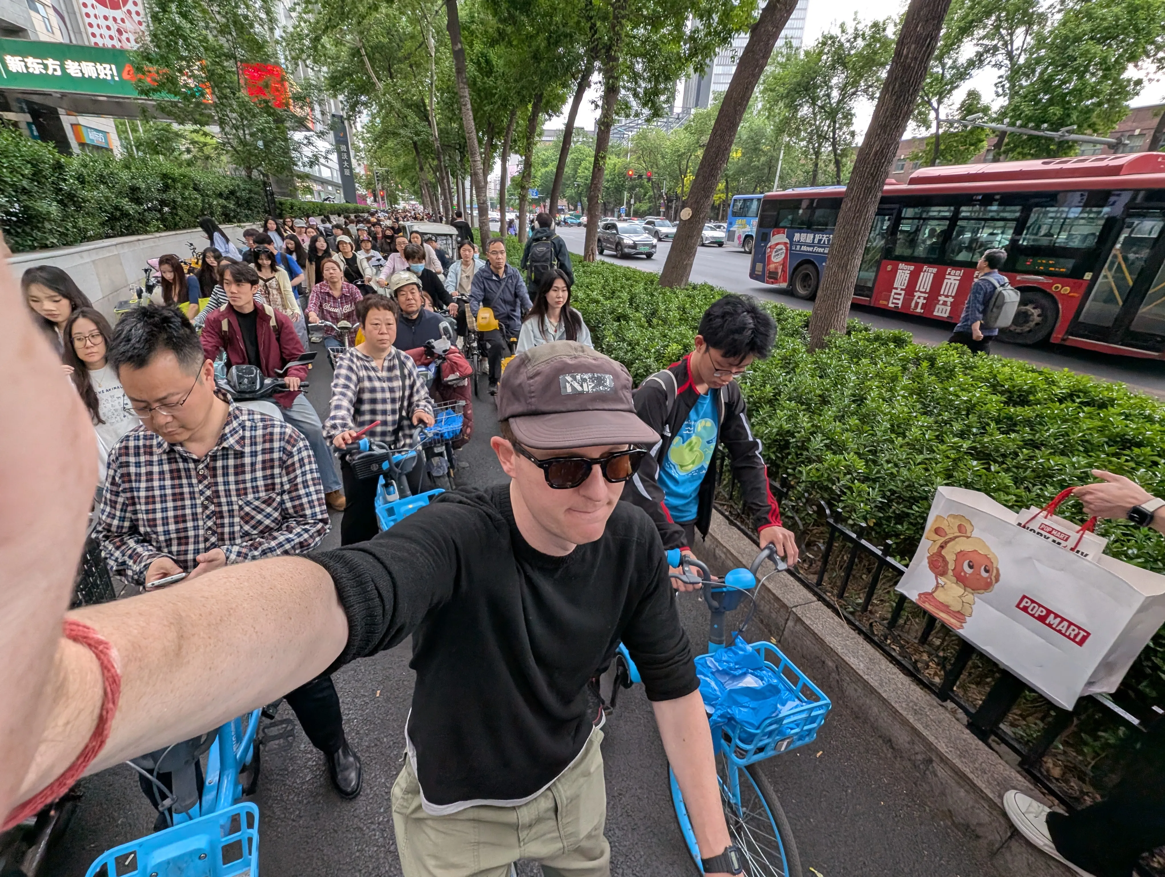 Riding city bikes in Beijing