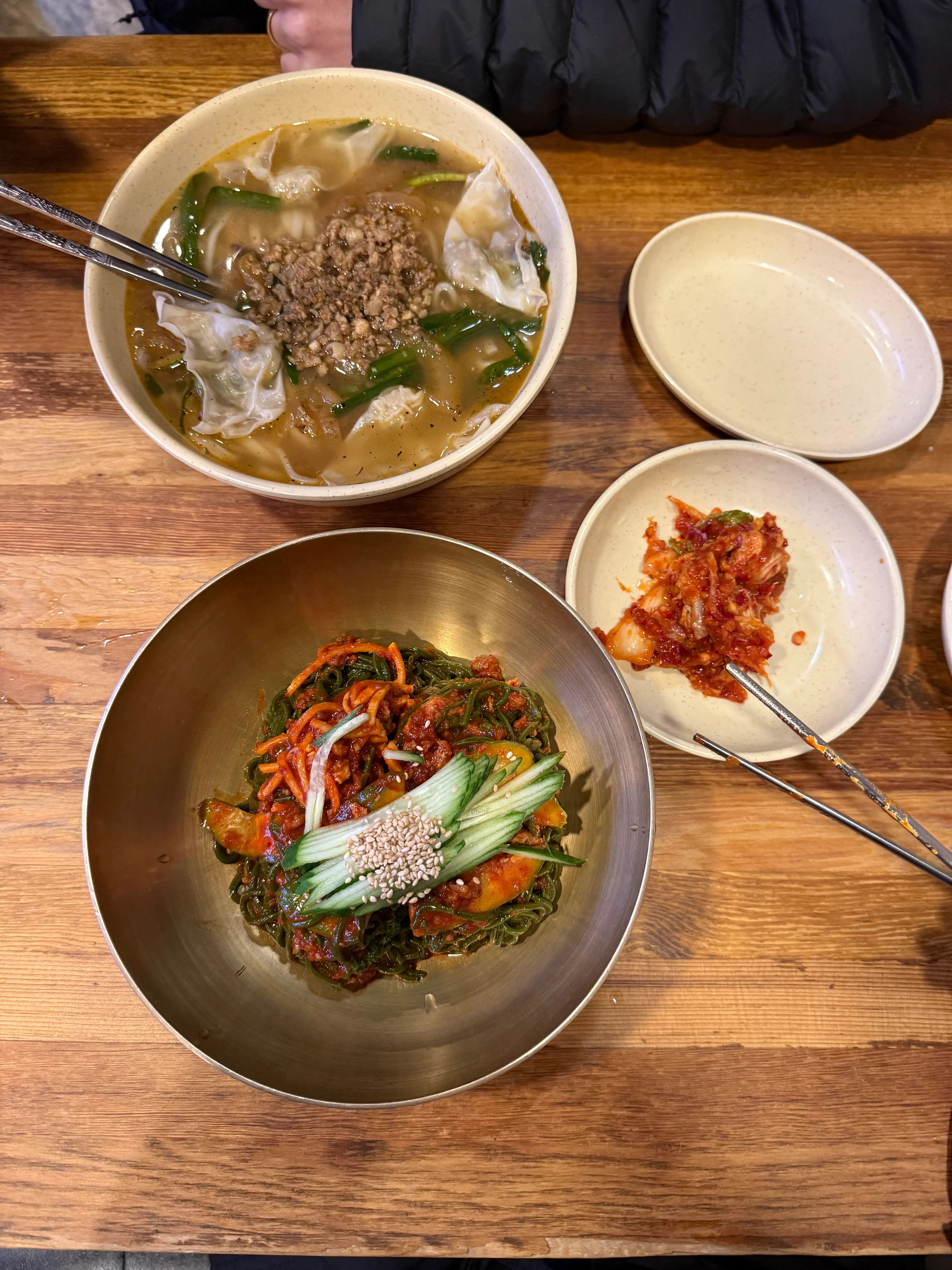 Metal chopsticks and bowl