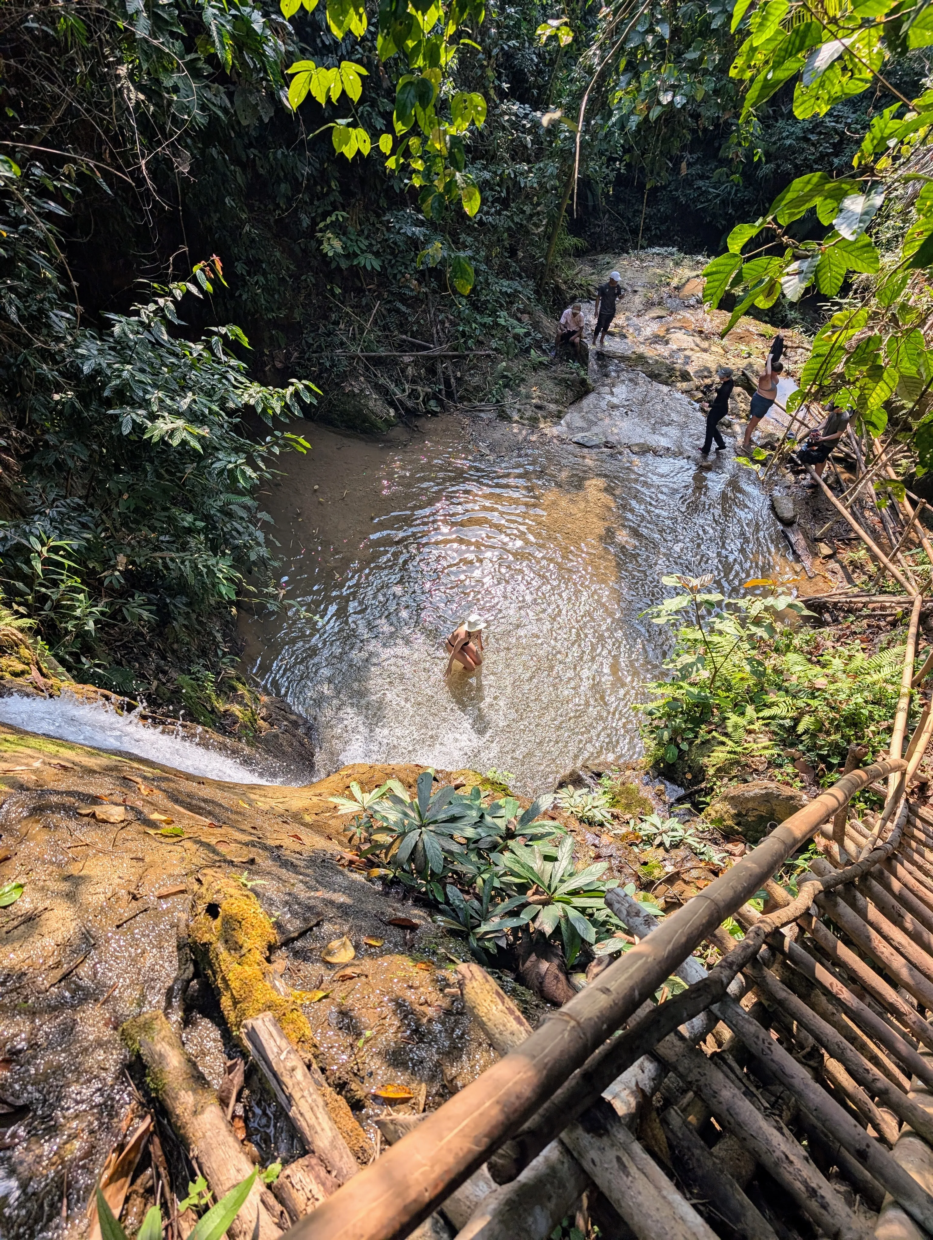 Makeda enjoying waterfall