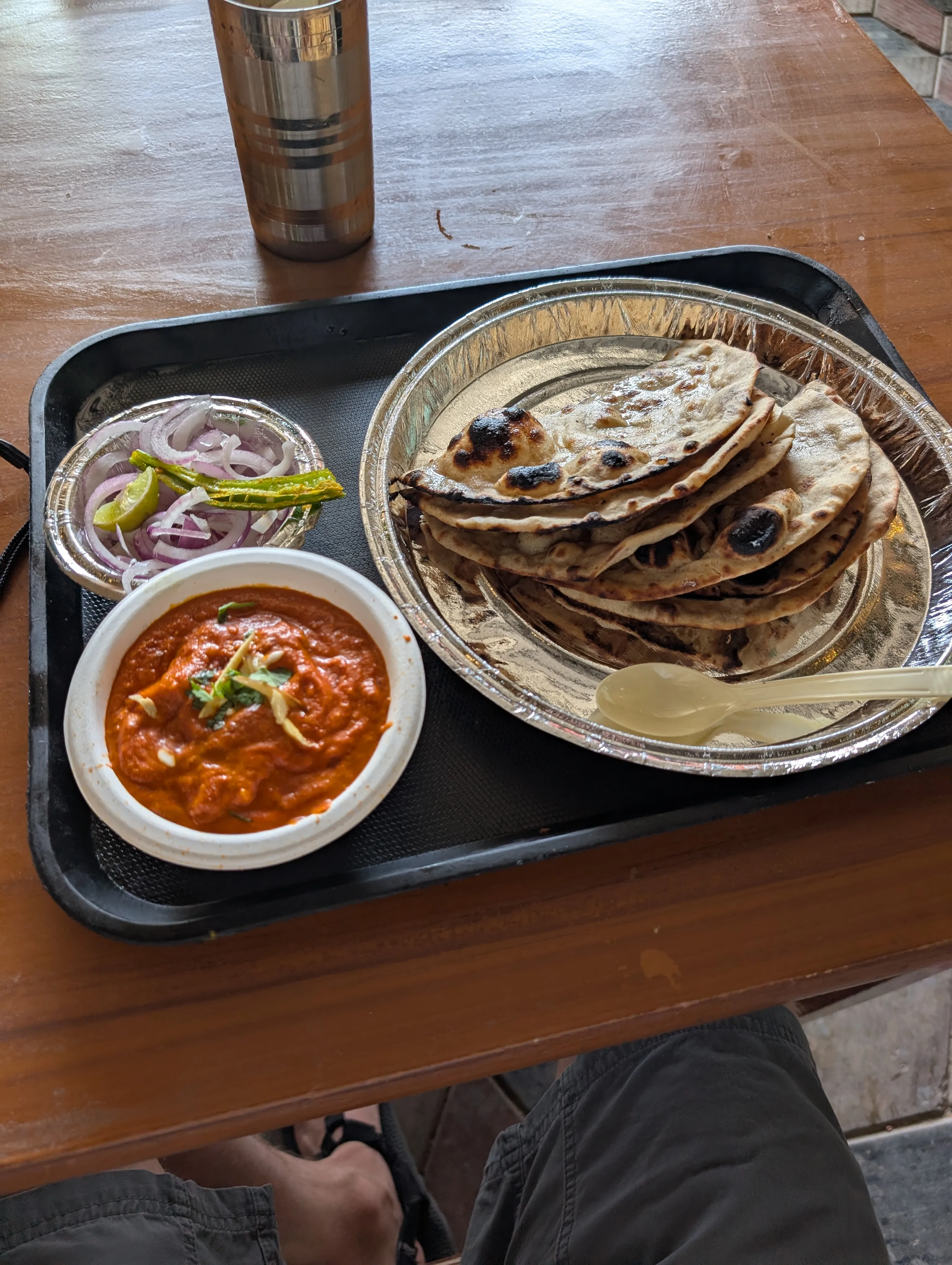 The best paneer butter tikka masala of the trip, at an open-air food court in Sawai Madhopur.