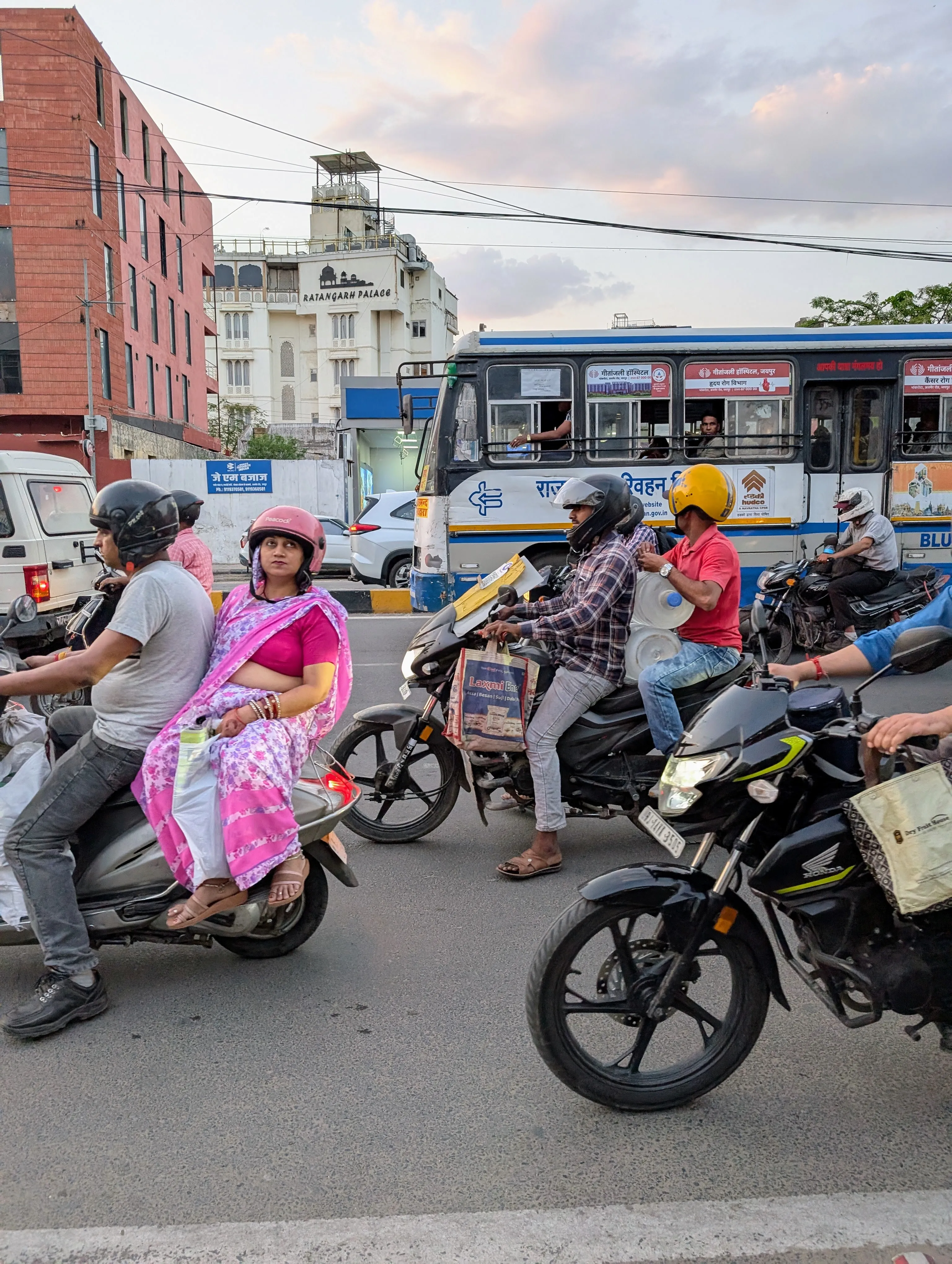 Sari and scooter in Jaipur.