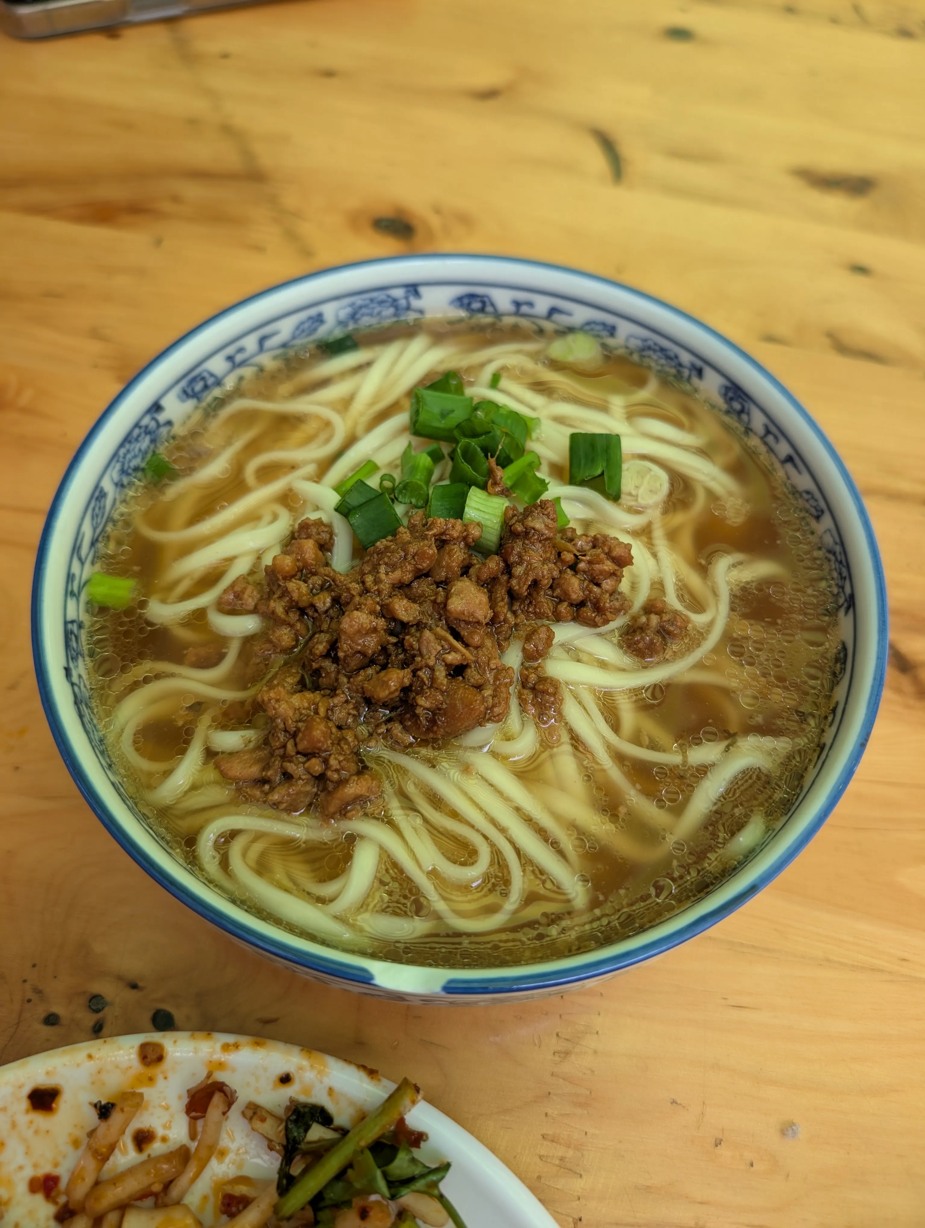 Comforting pork noodle soup in Chengdu.